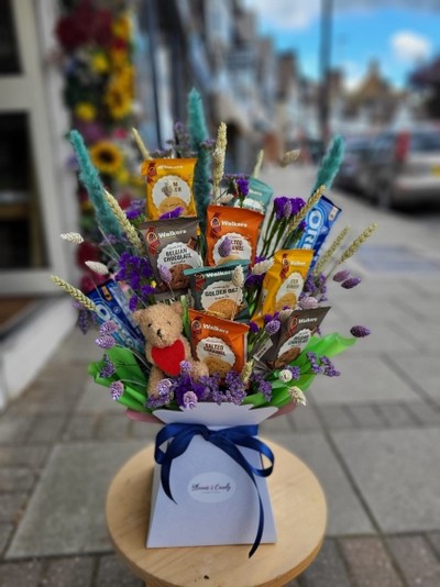 Biscuits bouquet made by florist in Croydon for same day delivery in Croydon 