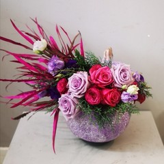 Lilac Pumpkin flowers Arrangement, prlerfec Halloween flower gift for delivery in Croydon, Surrey, UK